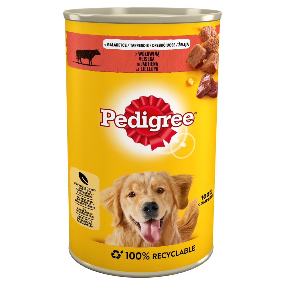 Hundefoder vådfoder – Pedigree Oksekød Adult 1,2 kg dåse