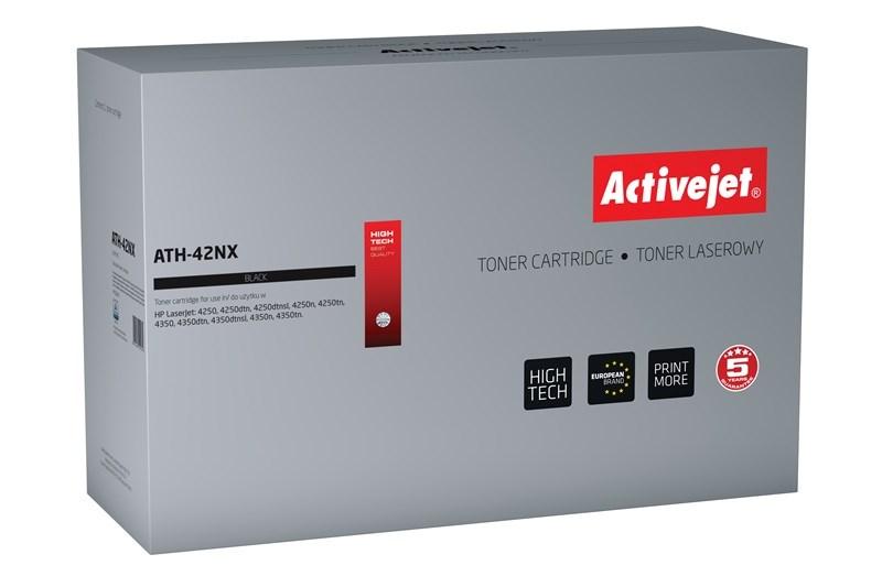 Toner til laserprinter Activejet ATH-42NX - sort, kompatibel med HP 42X (Q5942X), ca. 20.000 sider billede