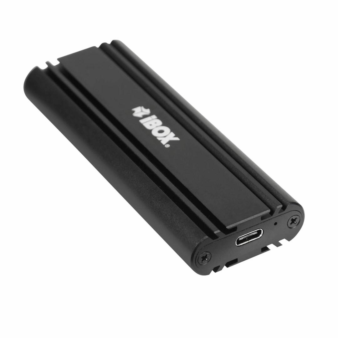 Eksternt M.2 NVMe SSD-kabinet 10 Gbit/s – iBox HD-07, sort billede