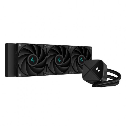 Vandkøler AIO 360 mm – DeepCool LS720S Zero Dark, 3x120 mm, sort