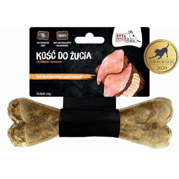 Hundegodbid tyggeben SYTA MICHA – kanin med banan, 13,5 cm