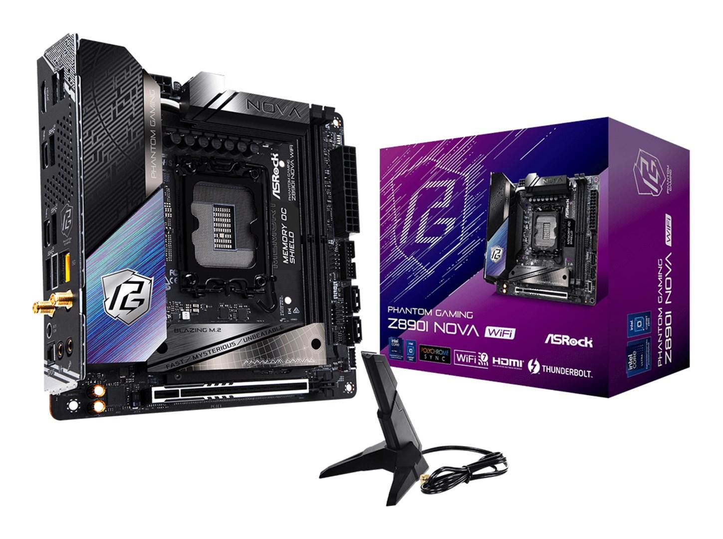 Bundkort Asrock Phantom Gaming Z890I Nova WiFi - Intel Z890, LGA 1851, mini-ITX billede
