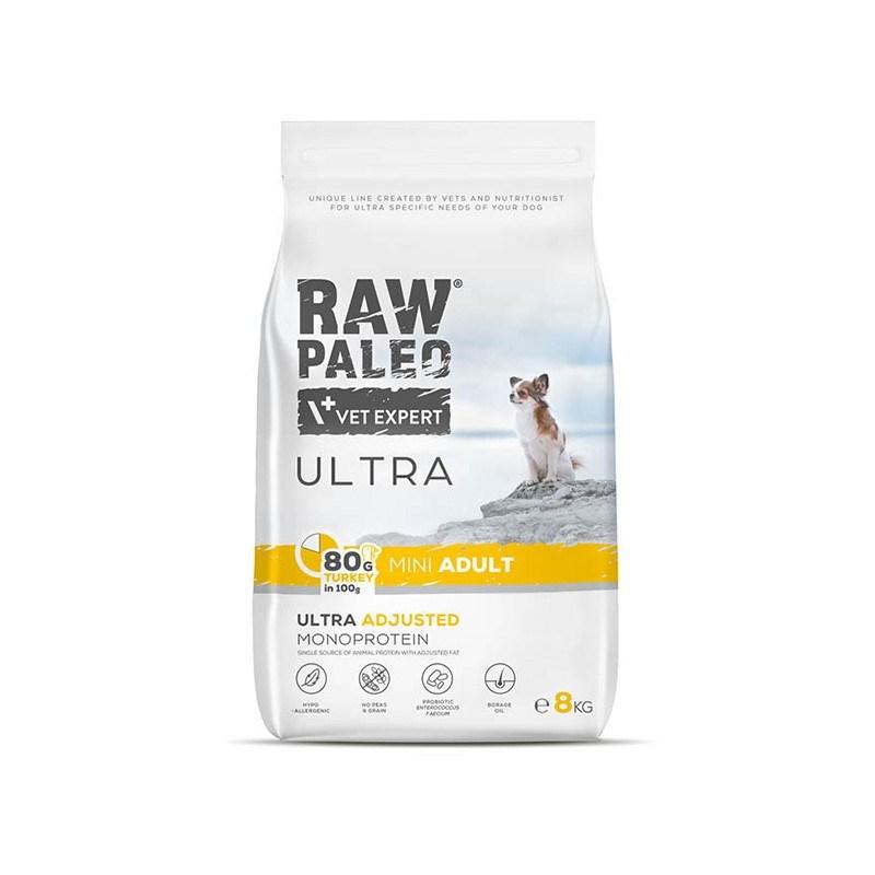 Hundefoder tørfoder – VetExpert Raw Paleo Ultra Mini Adult Kalkun 8 kg
