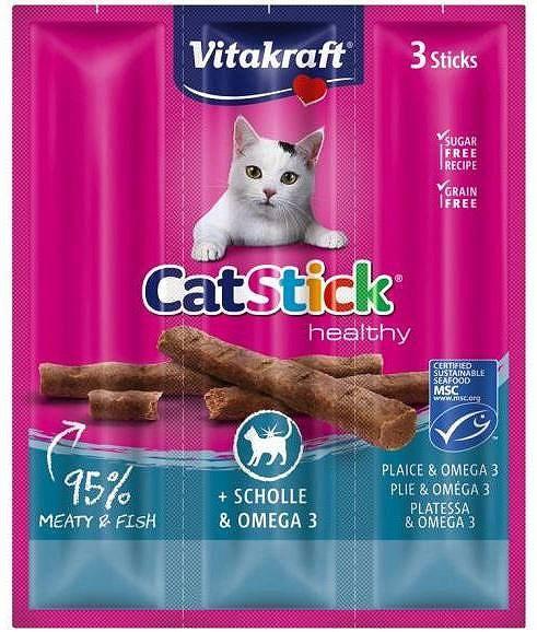 Kattegodbidder Vitakraft CatStick Mini med rødspætte og omega-3 - 3 stk billede