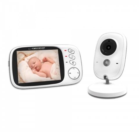 Babyalarm med video – Esperanza Jacob EHM002, 50 m, hvid