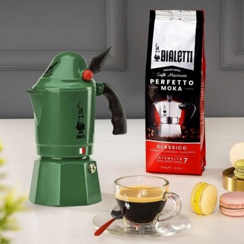 Kaffekande moka - Bialetti Alpina, grøn, 3 kopper