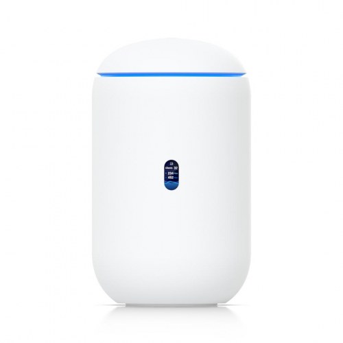 Wi-Fi 7 router – Ubiquiti Dream, tri‑band 2,4/5/6 GHz, 2,5G Ethernet, hvid