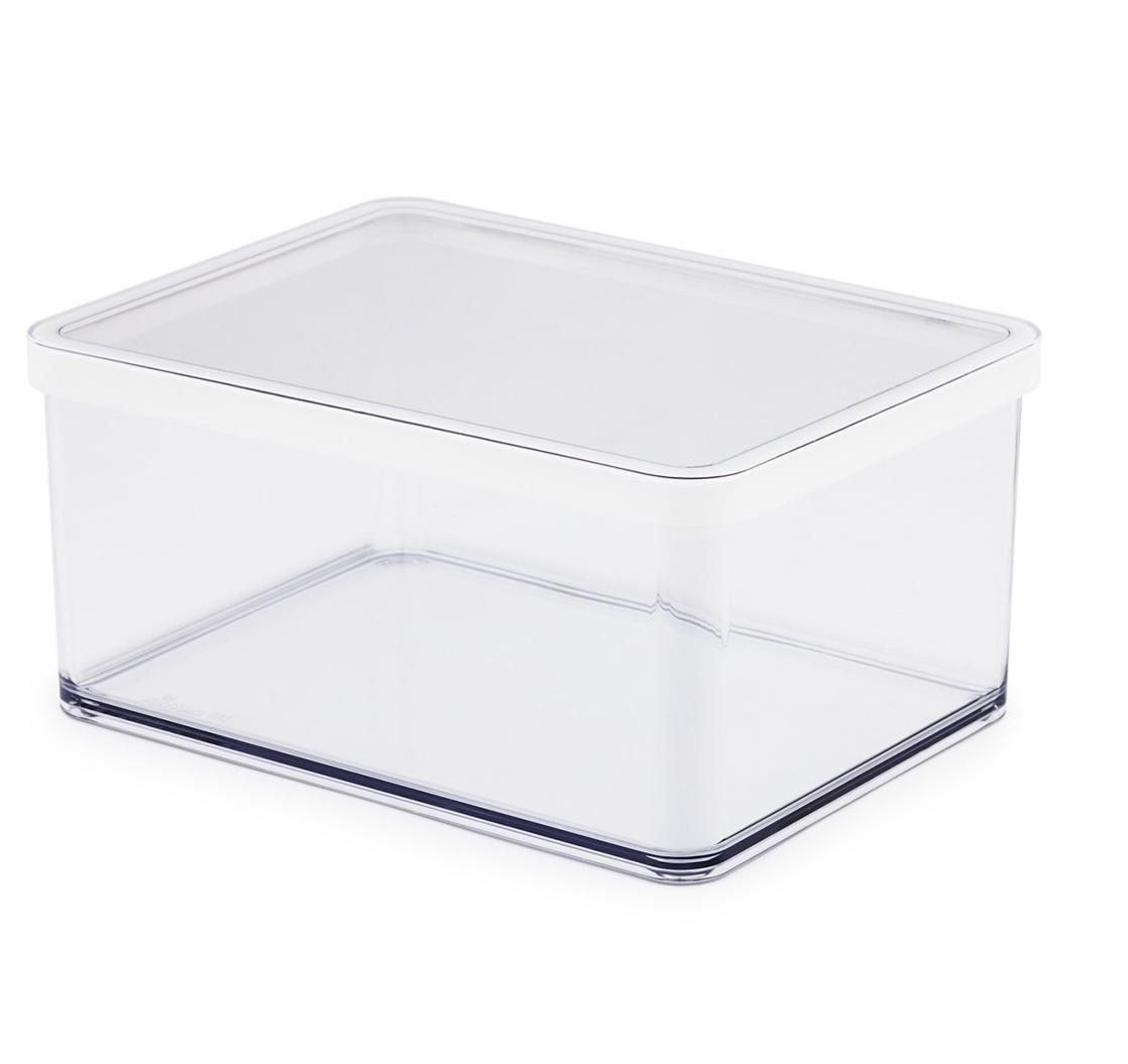 Foderbeholder til kæledyr rotho Loft - 2,25 l, transparent/hvid