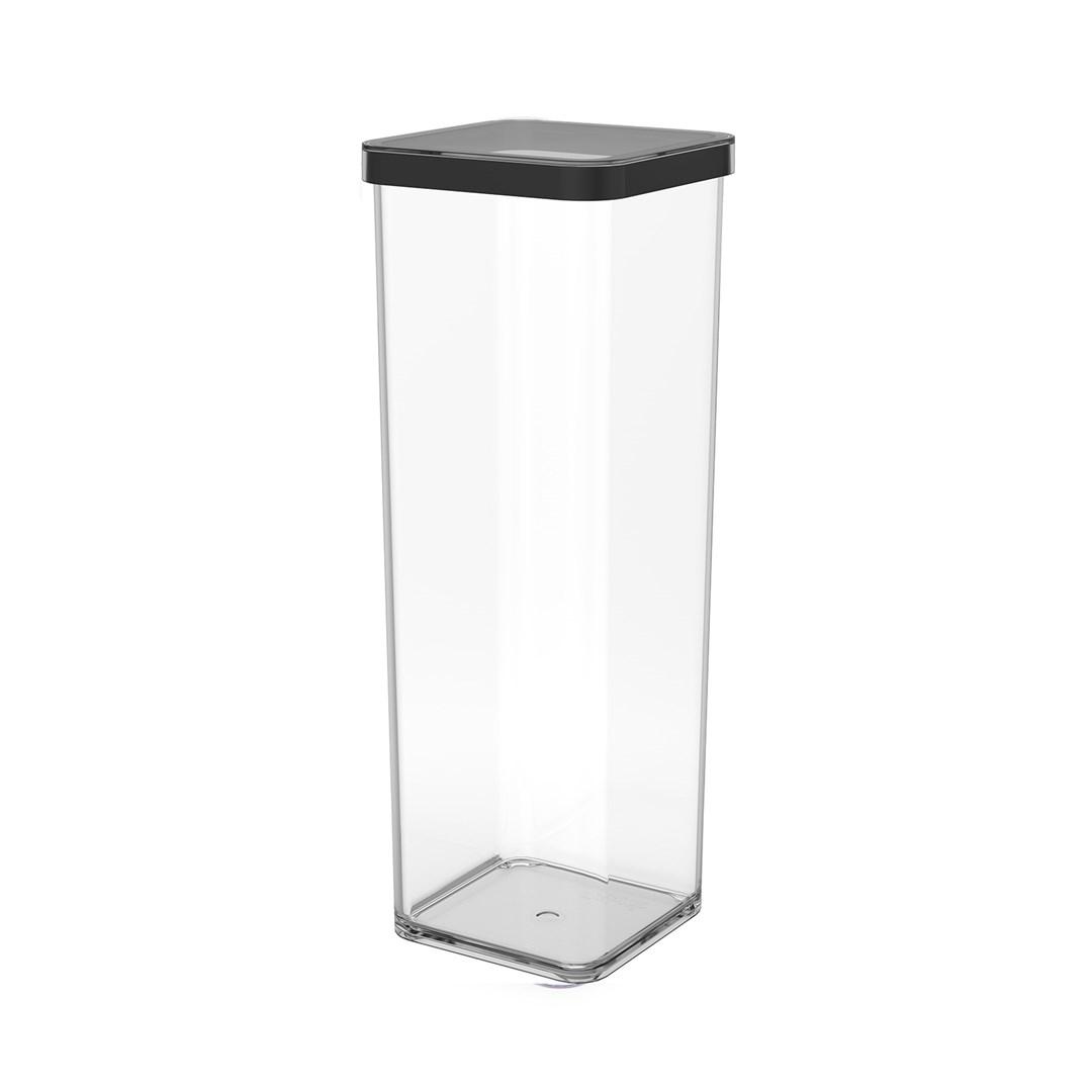 Foderbeholder til kæledyr 2 l - rotho Loft, sort/transparent billede