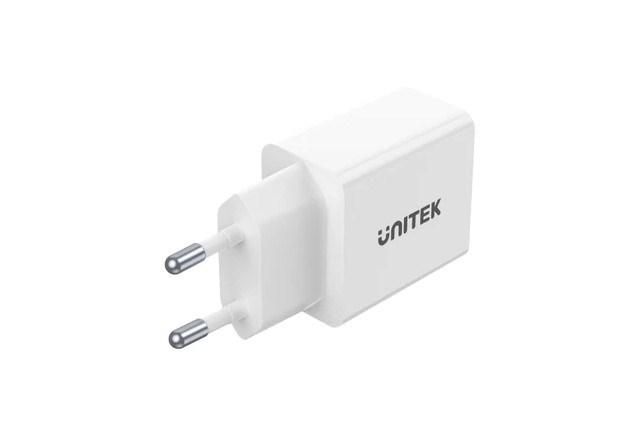USB vægoplader - Unitek P1113A-EU, 2x USB-A, 12 W, hvid billede