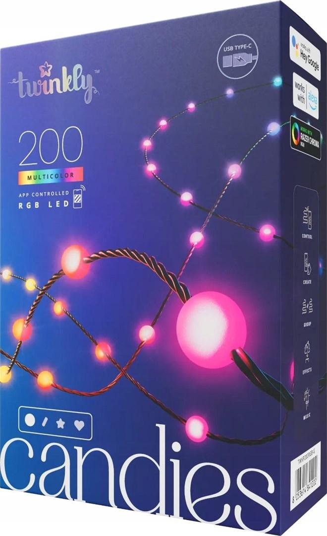Juletræslys LED Twinkly Candies 200 stk., 6 m, RGB, app-styret