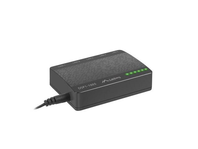 Netværksswitch Lanberg DSP1-1005 - 5 porte Gigabit (10/100/1000) billede