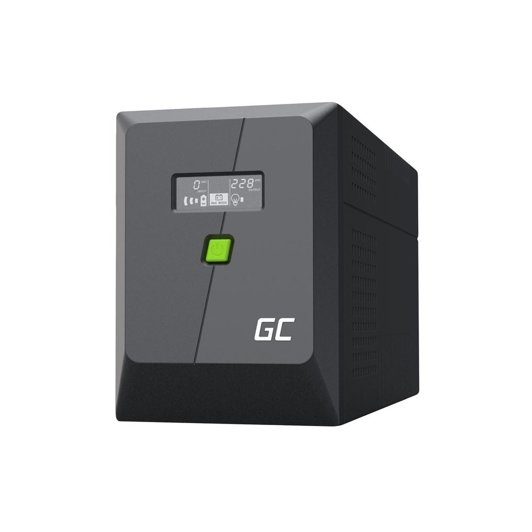 UPS strømforsyning Line-Interactive 1,5 kVA 900 W – Green Cell, 4x AC