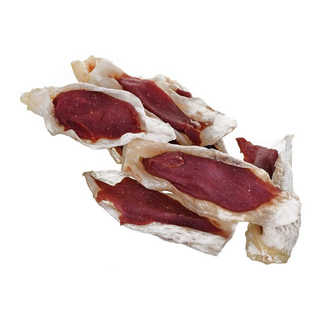 Hundegodbidder PETITTO kaninøre fyldt med and – 500 g