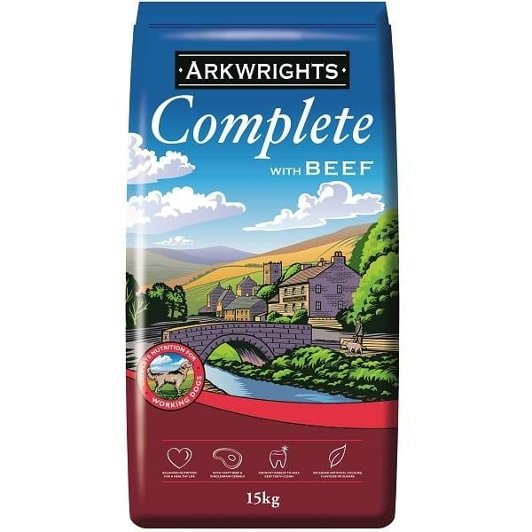 Hundefoder tørfoder - Arkwrights Complete med oksekød 15 kg