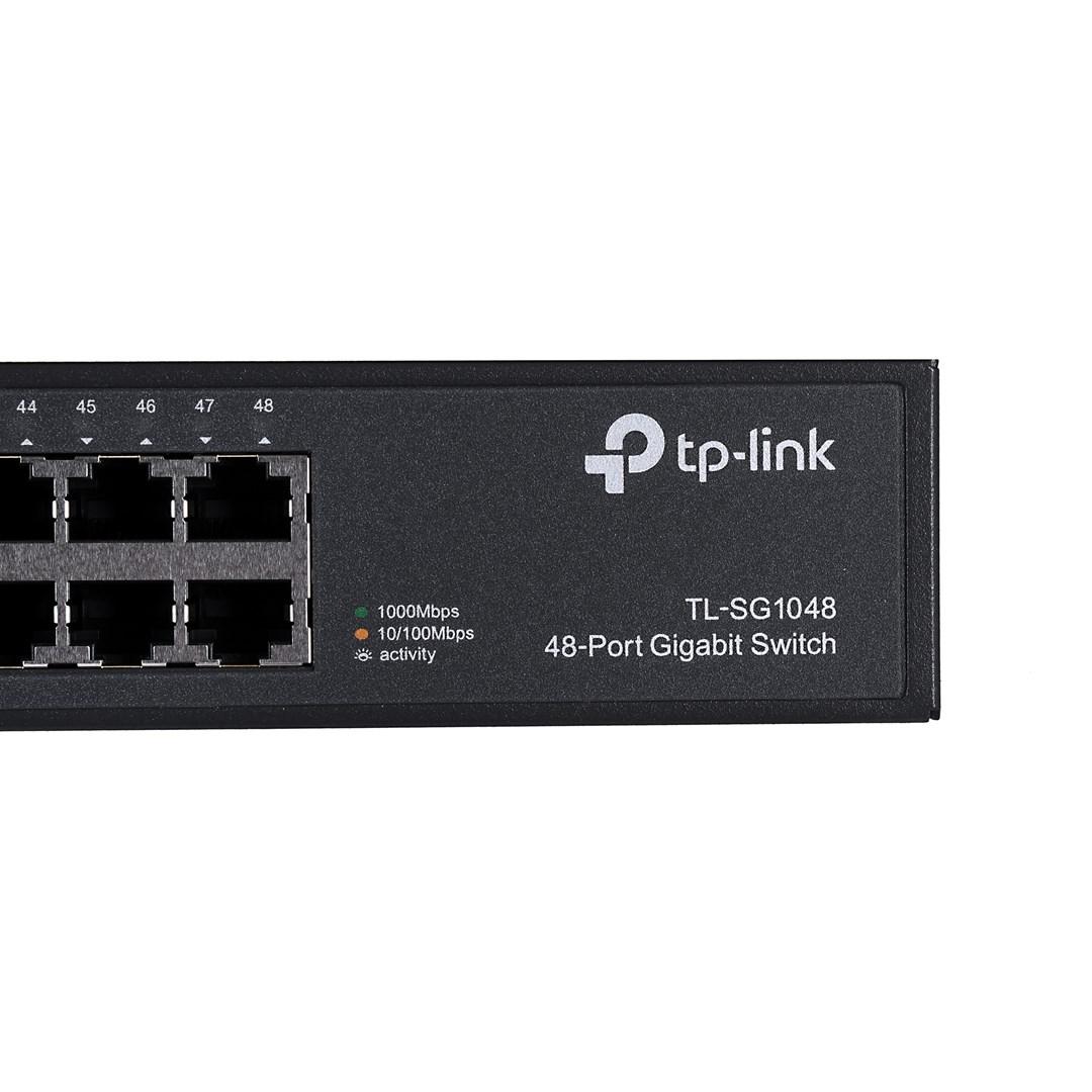 Netværksswitch TP-Link TL-SG1048 48-port Gigabit, 1U, sort (Unmanaged) billede