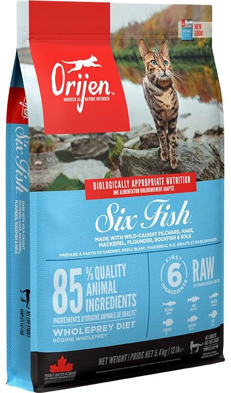 Tørfoder til kat – Orijen Six Fish Cat, 5,4 kg billede