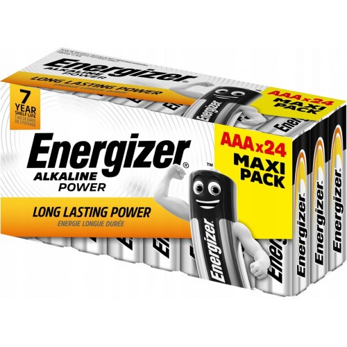 Batterier AAA alkalisk – Energizer Alkaline Power, 24 stk. maxi-pack