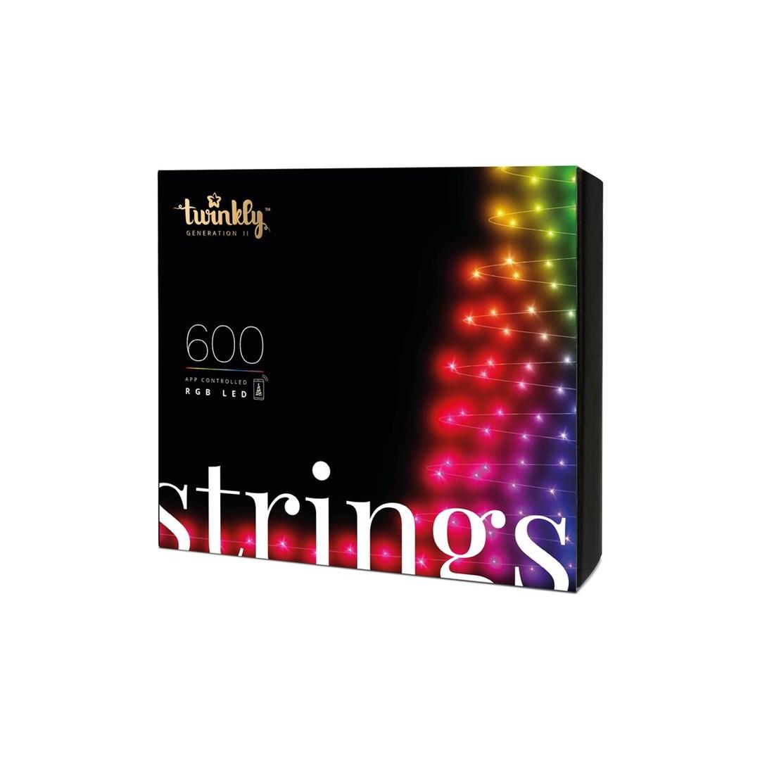 Juletræslys LED Twinkly Strings 600 RGB, 48 m, app-styret