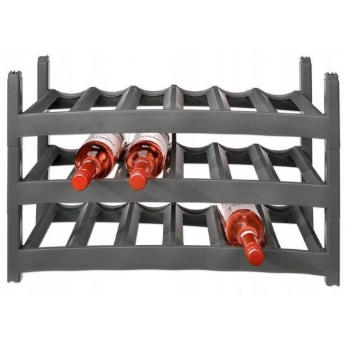 Vinreol antracit Rotho Vario – bordmodel til 6 flasker