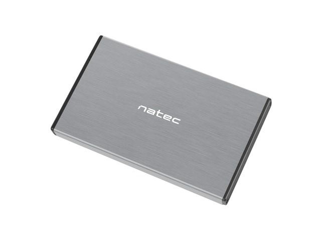 Eksternt harddiskkabinet 2,5" USB 3.0 - NATEC Rhino Go, grå billede