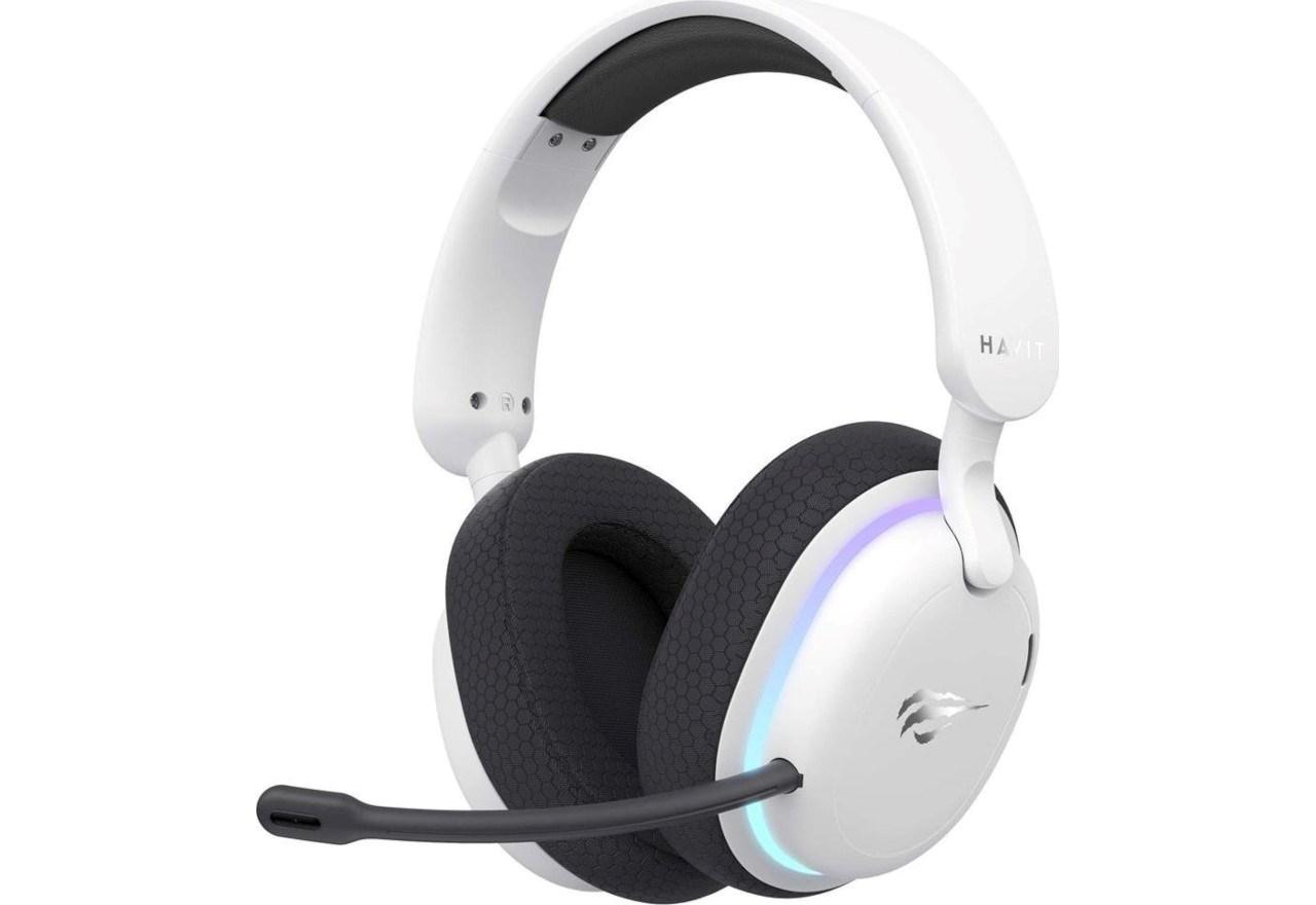 Gaming headset Havit Fuxi-H7 – sort/hvid, trådløs & kablet