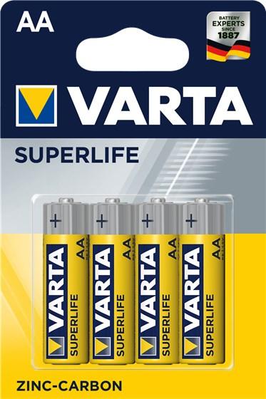 AA batterier - VARTA Superlife zink-kul, 1,5 V (4-pack) billede