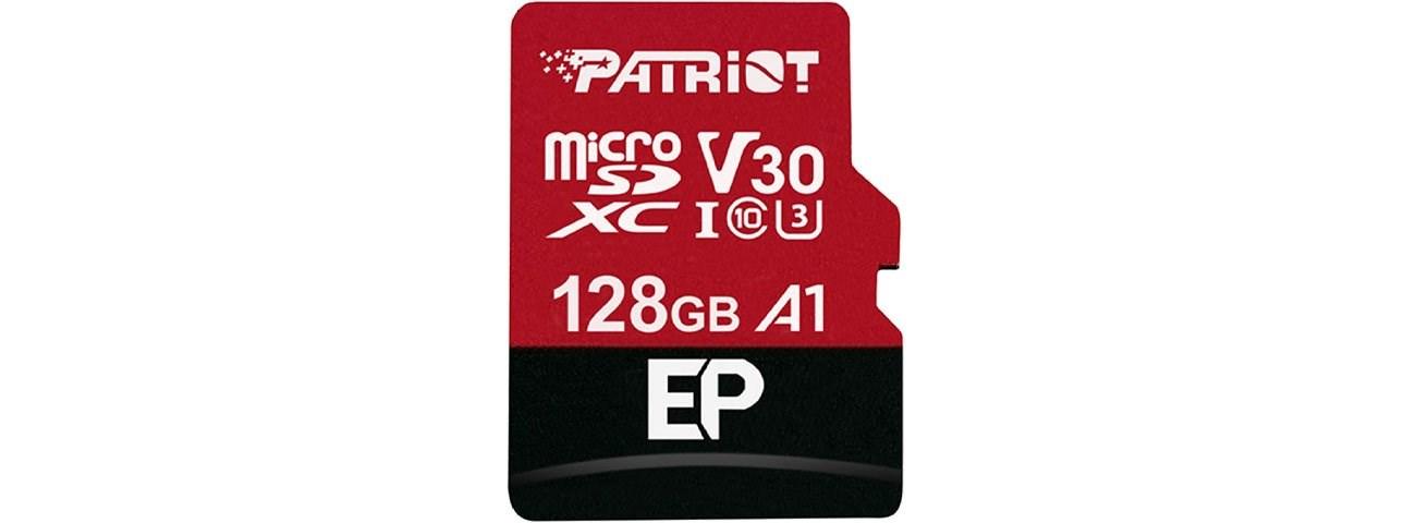 MicroSDXC hukommelseskort 128 GB – Patriot Memory EP V30 A1 U3, Class 10