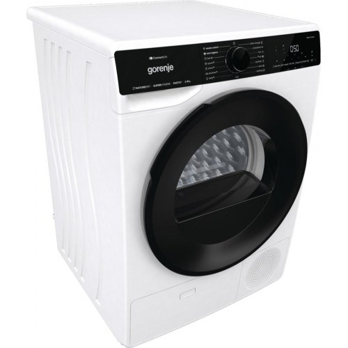 Tørretumbler med varmepumpe Gorenje DPNA92WIFI, 9 kg, hvid/sort