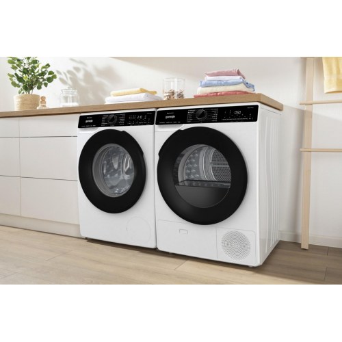 Tørretumbler med varmepumpe Gorenje DPNA92WIFI, 9 kg, hvid/sort