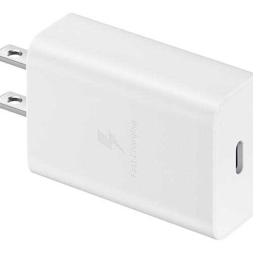 Oplader med hurtigopladning Samsung 15 W USB‑C – Hvid (AC, indendørs)