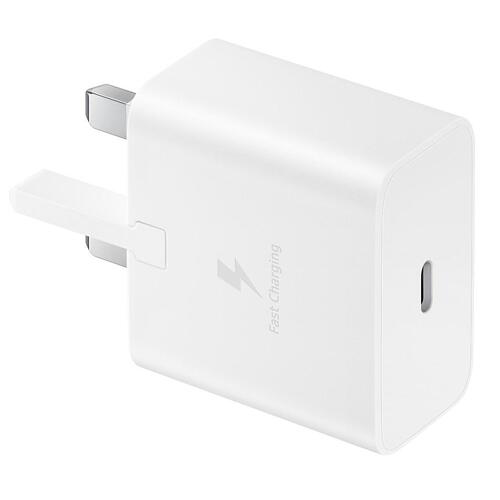 Oplader med hurtigopladning Samsung 15 W USB‑C – Hvid (AC, indendørs)