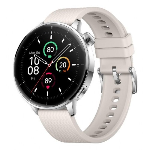 Smartwatch OnePlus Watch 3 - 43 mm, sølv/titan, AMOLED, GPS