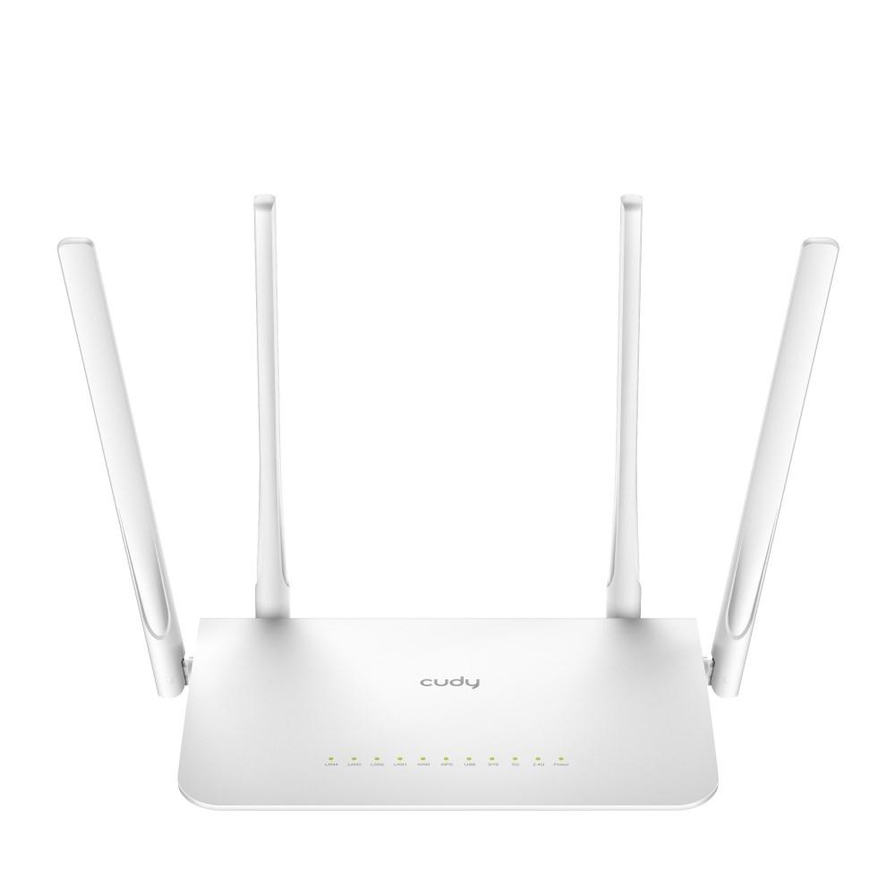 WiFi router dual-band – Cudy WR1300 Gigabit, hvid