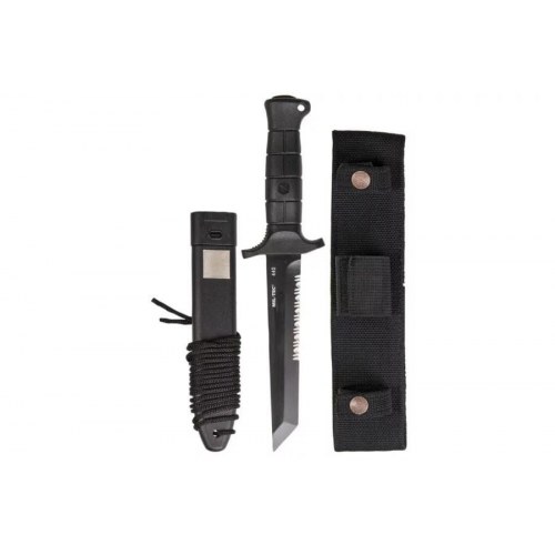 Kniv til byggeri og outdoor MIL-TEC German Combat Knife, sort, stål 440A