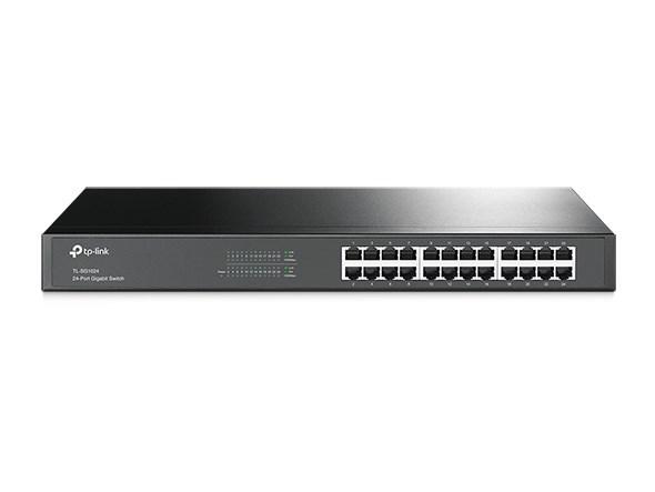 Netværksswitch gigabit 24‑port - TP-Link rackmount 1U billede