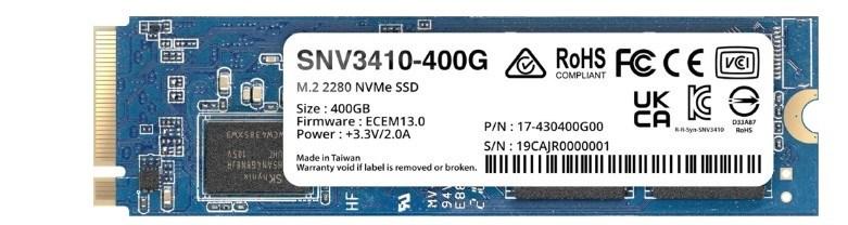 NVMe SSD Synology SNV3410 400 GB M.2 PCIe 3.0 billede