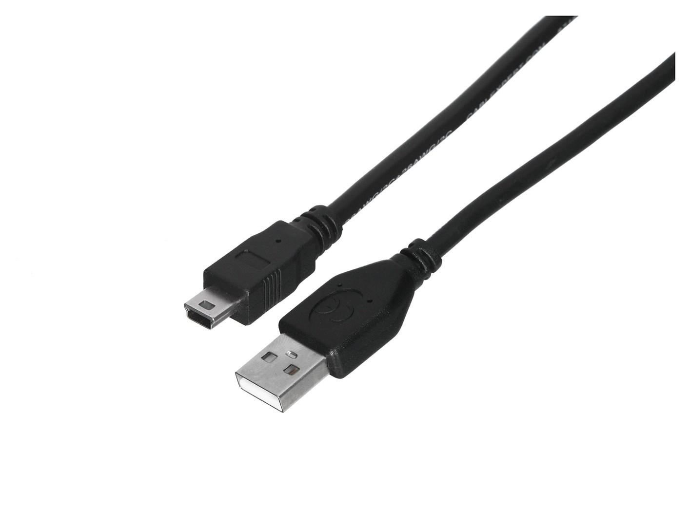 USB-kabel 2.0 A til mini-USB B 1,8 m - Gembird, sort billede