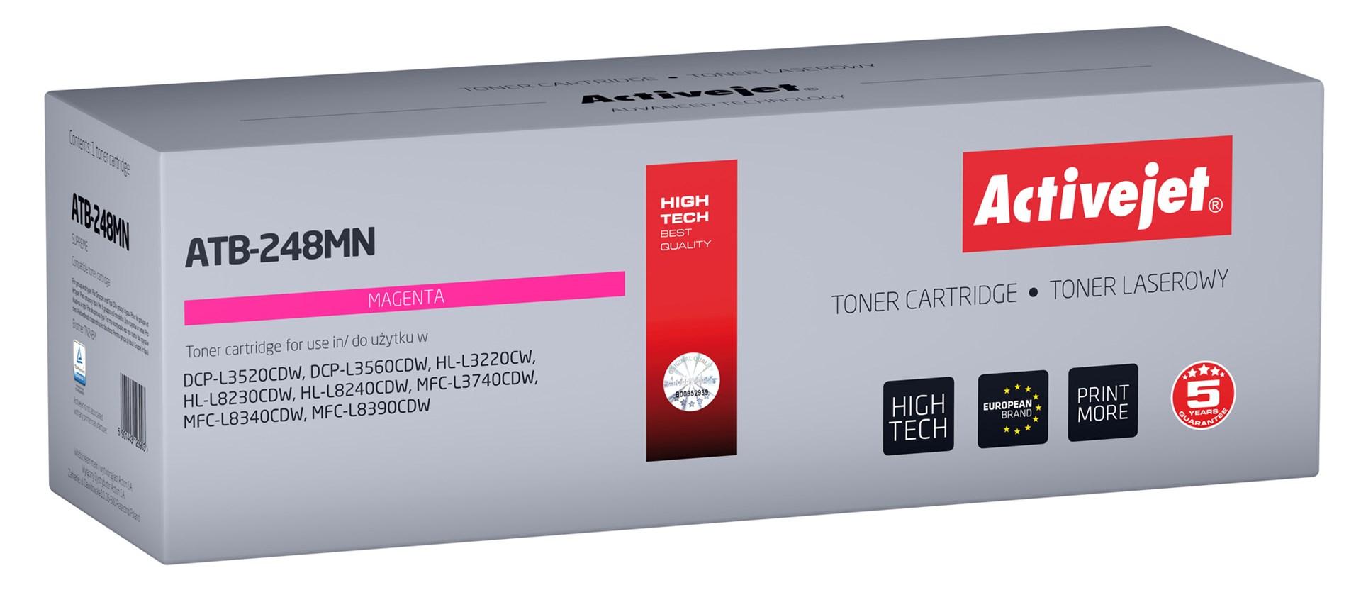 Toner til Brother – Activejet ATB-248MN, magenta, erstatter TN248M (1.000 sider)