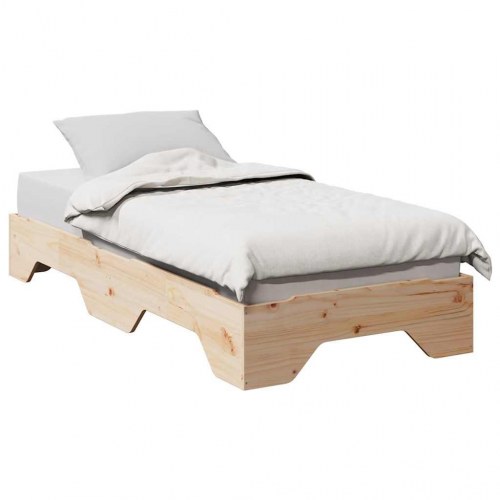 Sengeramme uden madras stabelbar 80x200 cm massivt træ