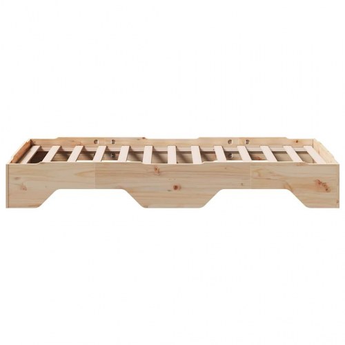 Sengeramme uden madras stabelbar 80x200 cm massivt træ