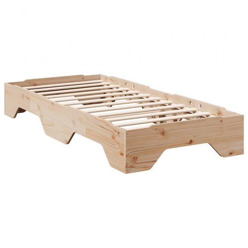 Sengeramme uden madras stabelbar 80x200 cm massivt træ