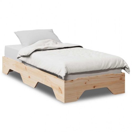 Sengeramme uden madras stabelbar 100x200 cm massivt træ