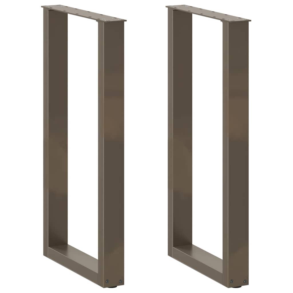 Barbordsben U-formet 2 stk. i naturstål 40 x 90-91 cm