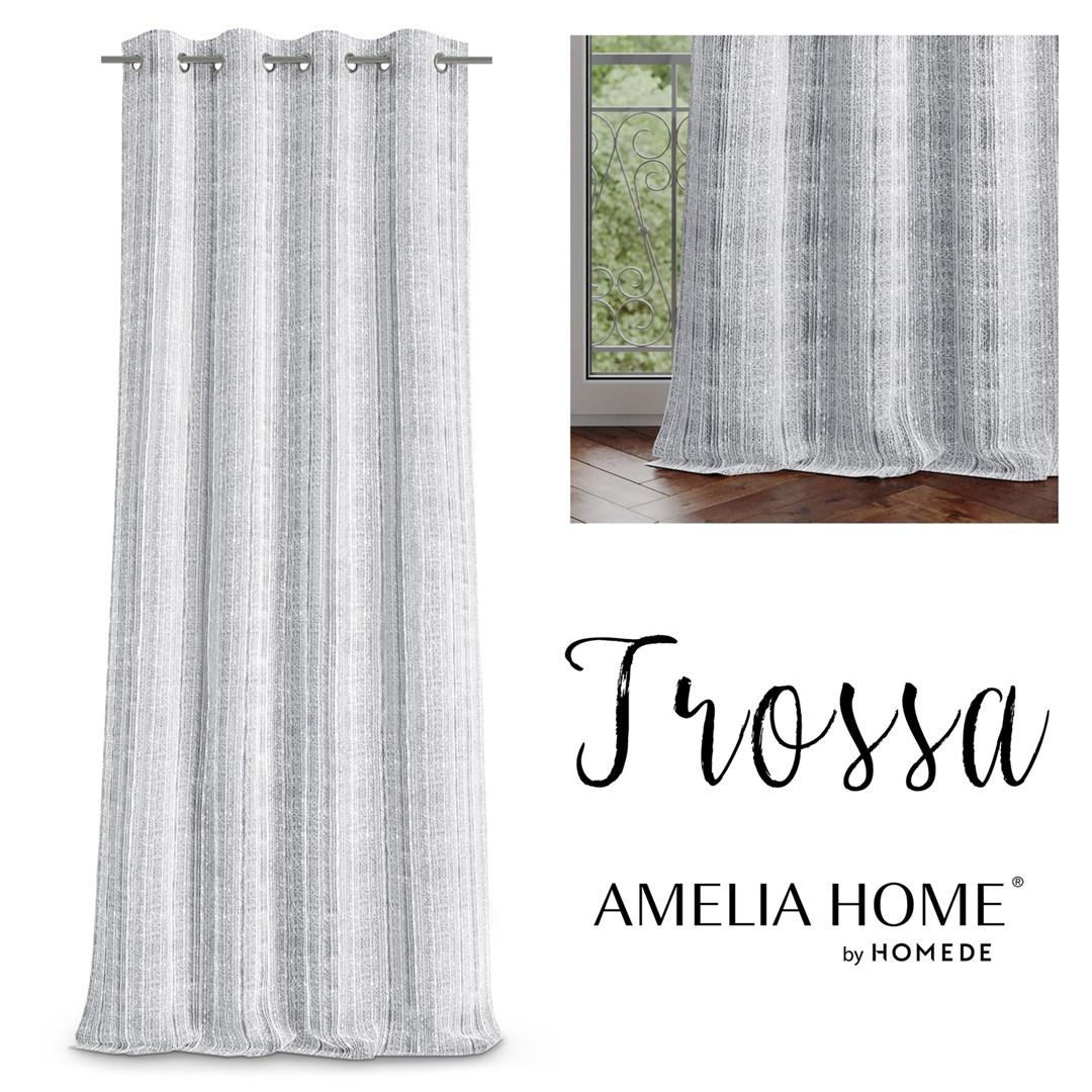 Gardin med øskner 140x270 - Amelia Home Trossa, grå