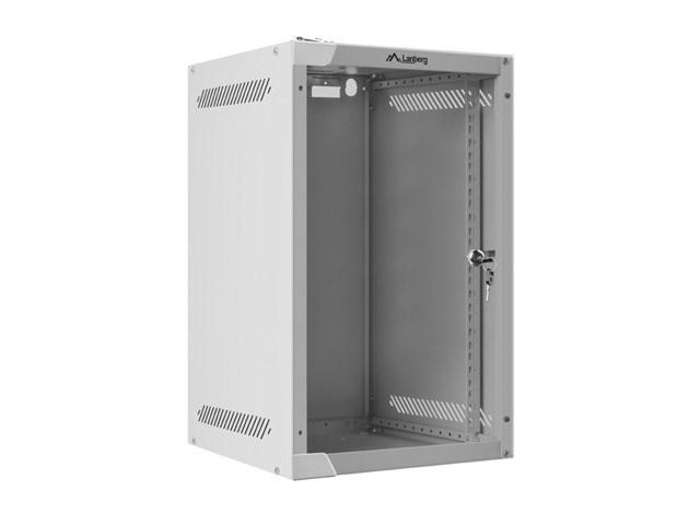 Væghængt racksystem 10" 9U - Lanberg, grå (28 × 31 cm) billede