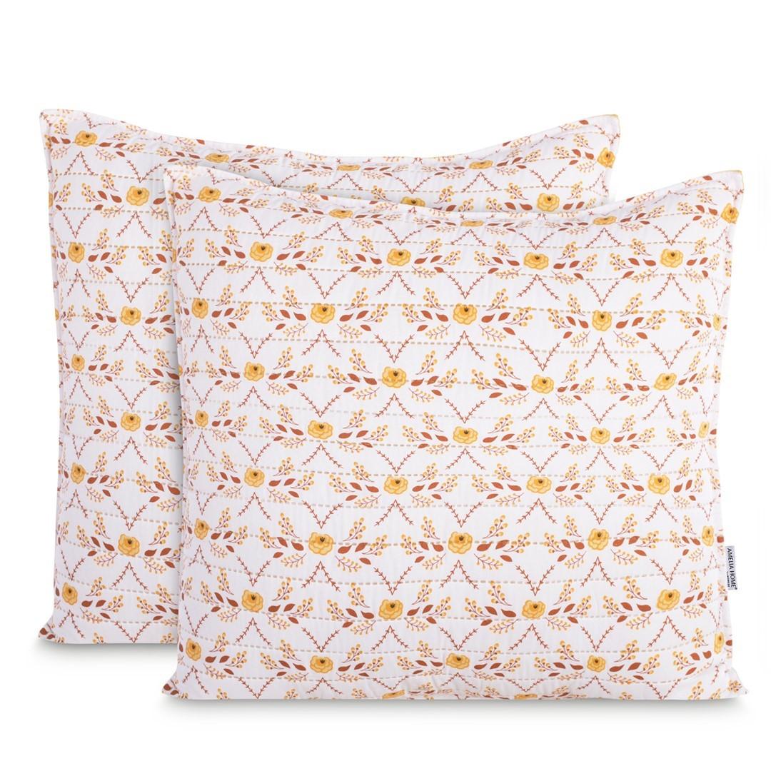 Pudebetræk 45x45 boho - AmeliaHome Folky, hvid med striber