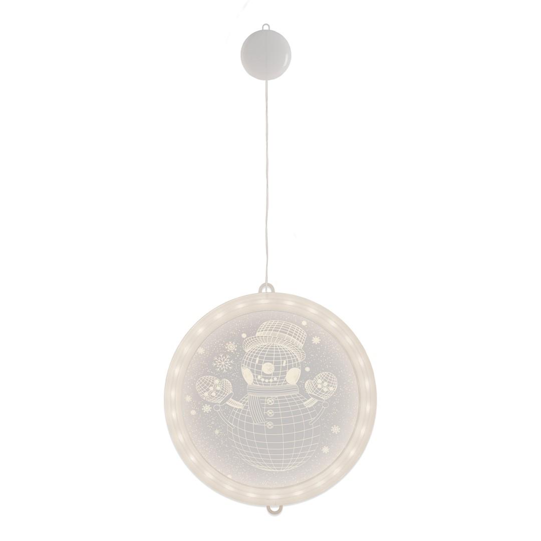 Julebelysning vinduesdekoration SNOWMAN - AmeliaHome, transparent, indendørs