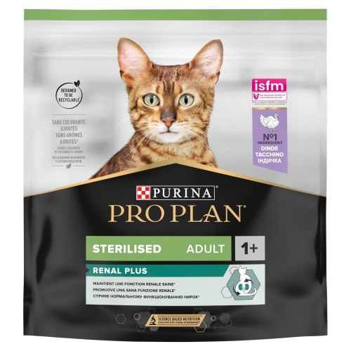 Purina Pro Plan Sterilised Renal kattefoder kalkun 400 g