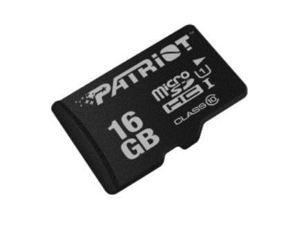 MicroSDHC hukommelseskort 16 GB – Patriot Memory UHS-I U1 Class 10